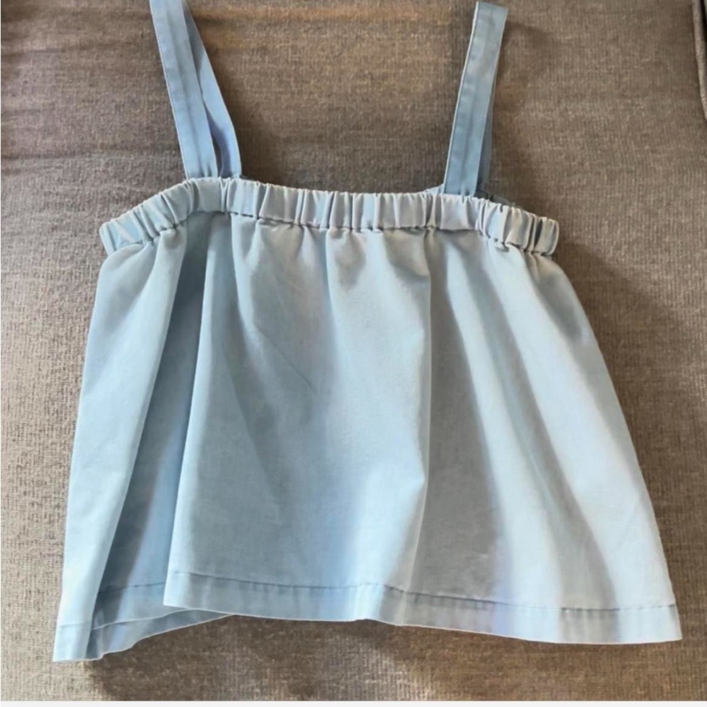Jack by BB Dakota Sky Blue Ruffle Top